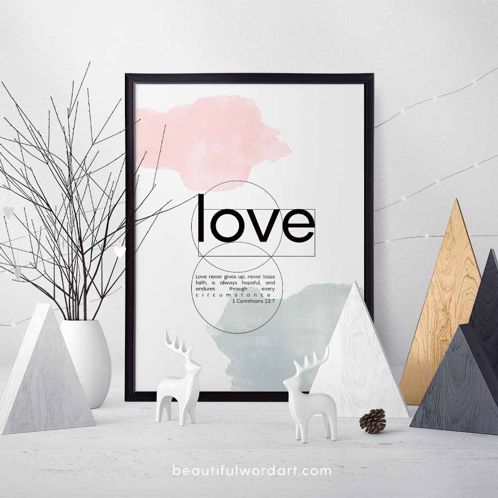 Inspirational Wall Art and Christmas Decorations Beautiful Word