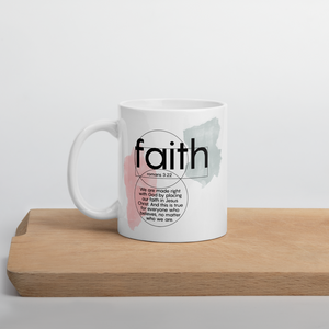 
                  
                    Faith scriptures mug - Romans 3:22
                  
                