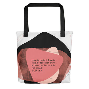 
                  
                    Love is Patient Modern Scripture Tote bag
                  
                