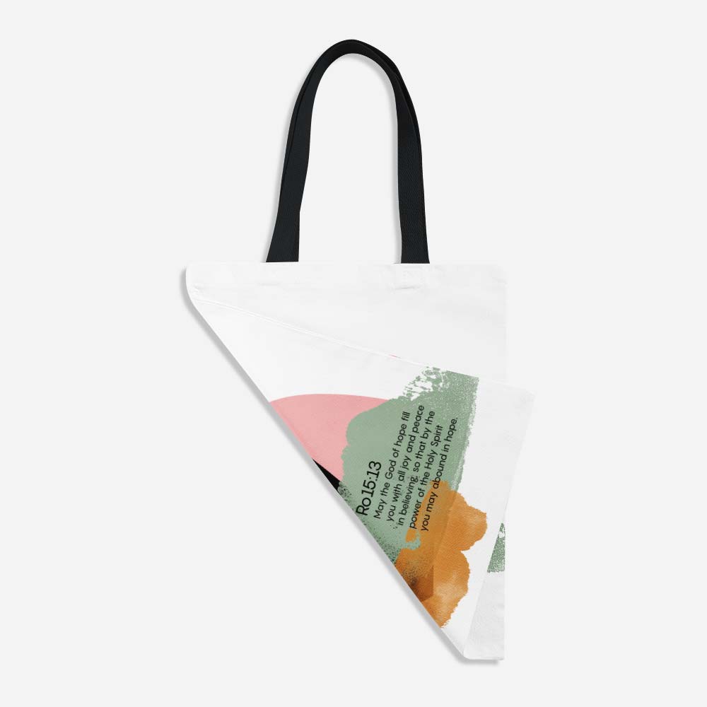 
                  
                    Modern Bible Verse Design Romans 15:13 Tote bag
                  
                